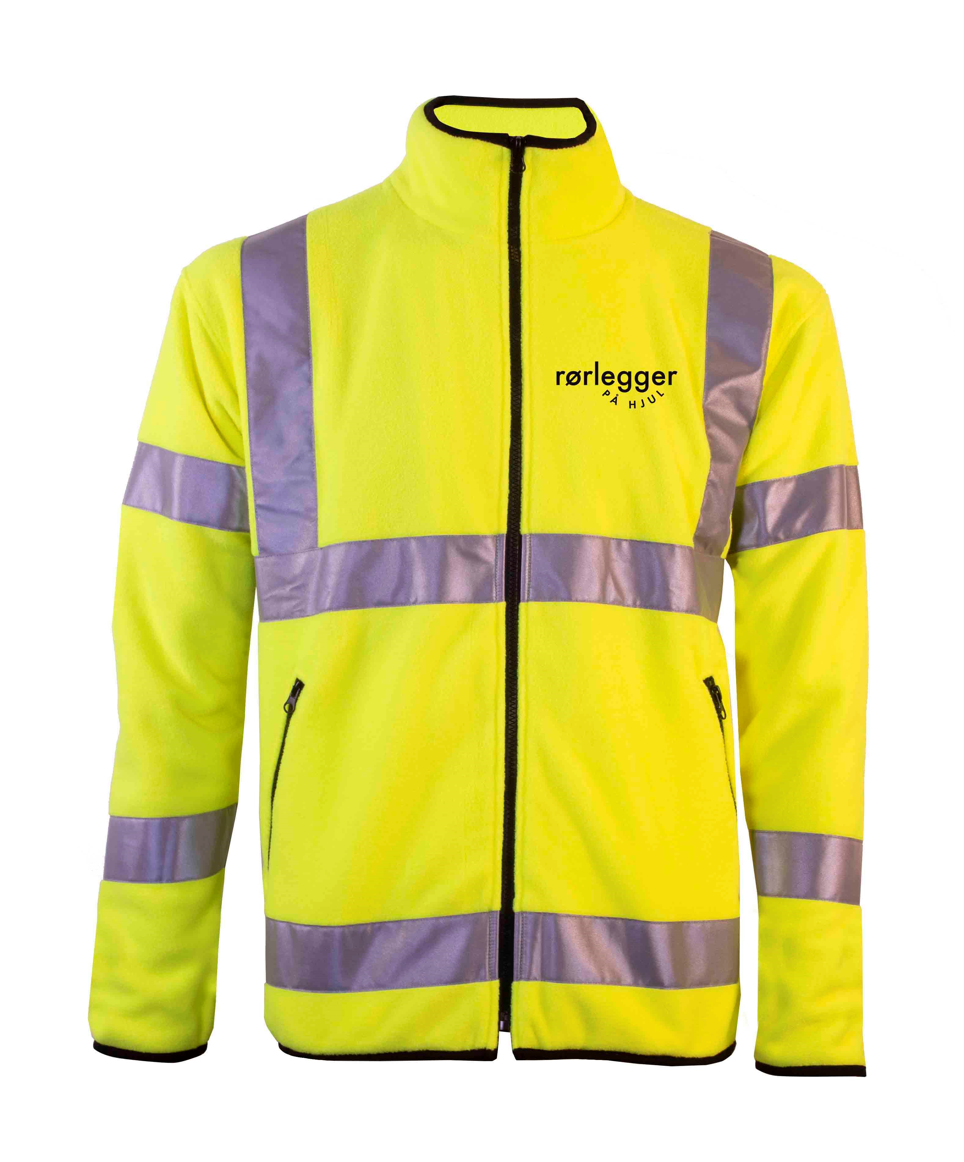 Synlighets microfleece jakke gul