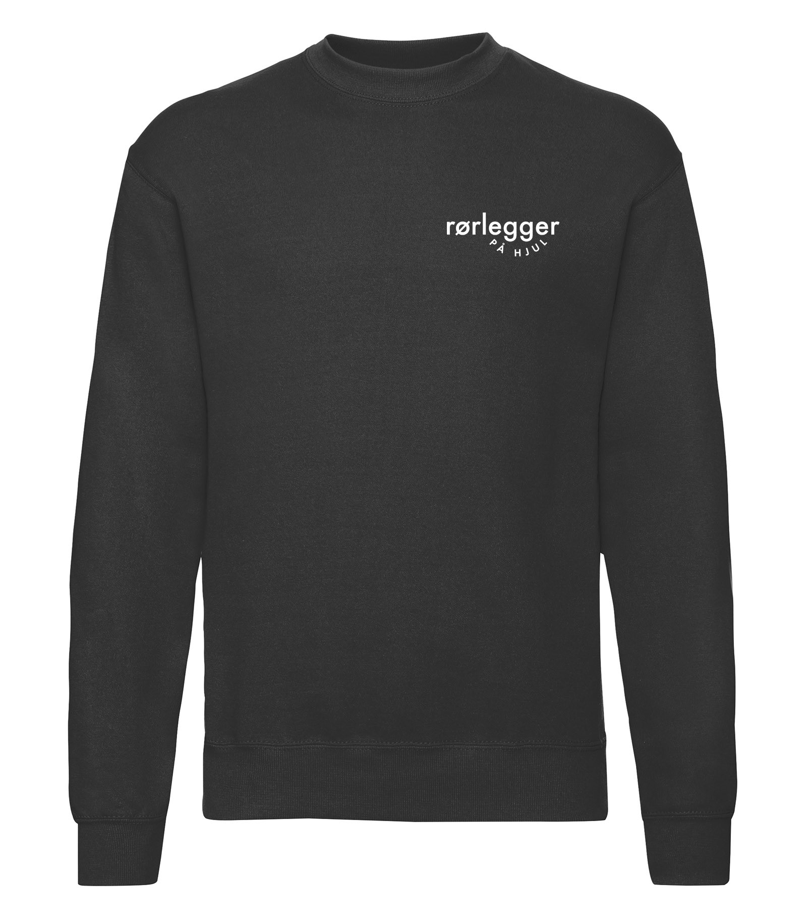 Collegegenser rund hals sort